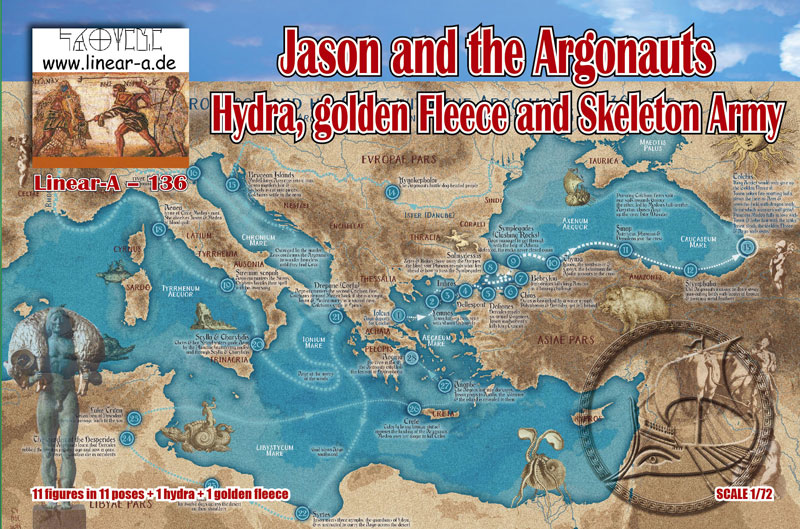 Linear A Jason and the Argonauts Hydra, Golden Fleece and Skeleton Army