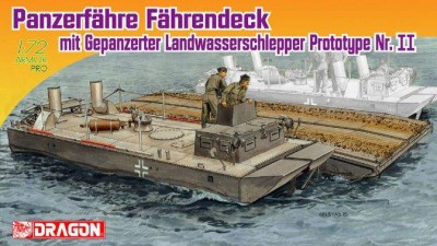 WWII German Panzerfahre Fahrendeck mit Gepanzerter Landwasserschlepper Prototype Nr.II