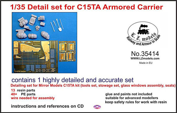 C15TA Armored Carrier Detail Set for Mirror Models (Resin)