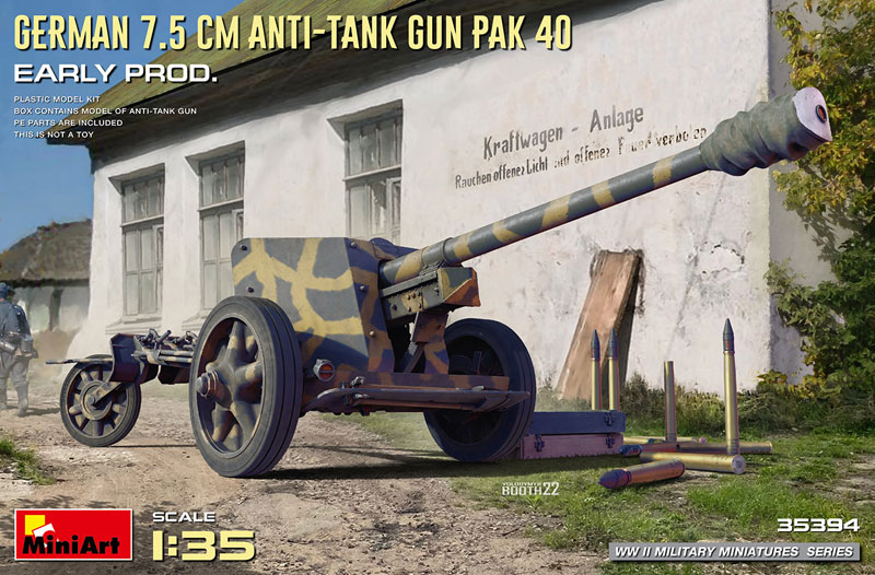 German 7.5cm Anti-Tank Gun Pak 40 Early Production
