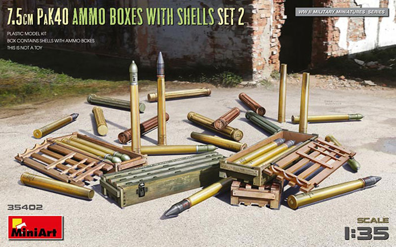 7.5cm PaK40 Ammo Boxes with Shells