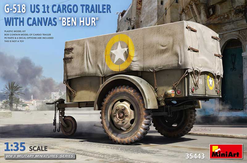 G-518 US 1t Cargo Trailer With Canvas 