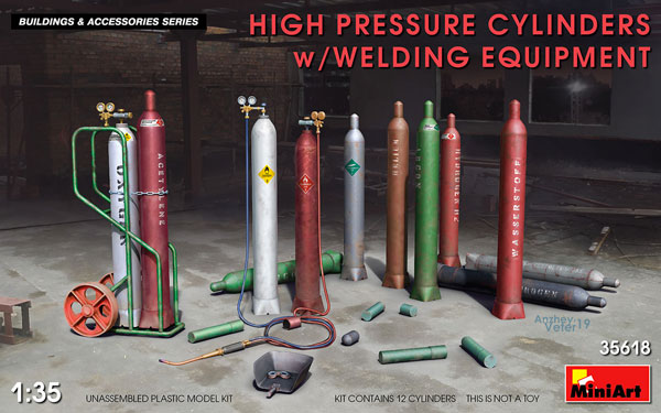 High Pressure Cylinders w/ Welding Equipment