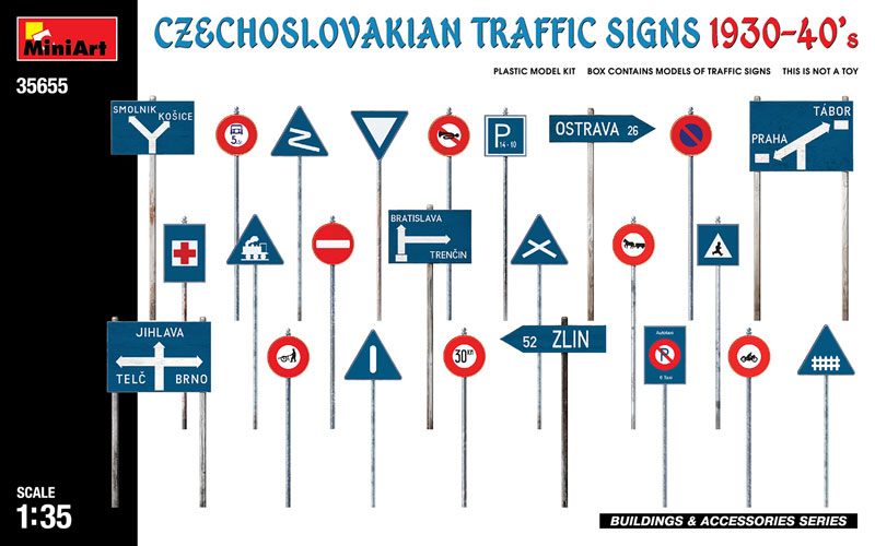 Czechoslovakian Traffic Signs 1930-40s