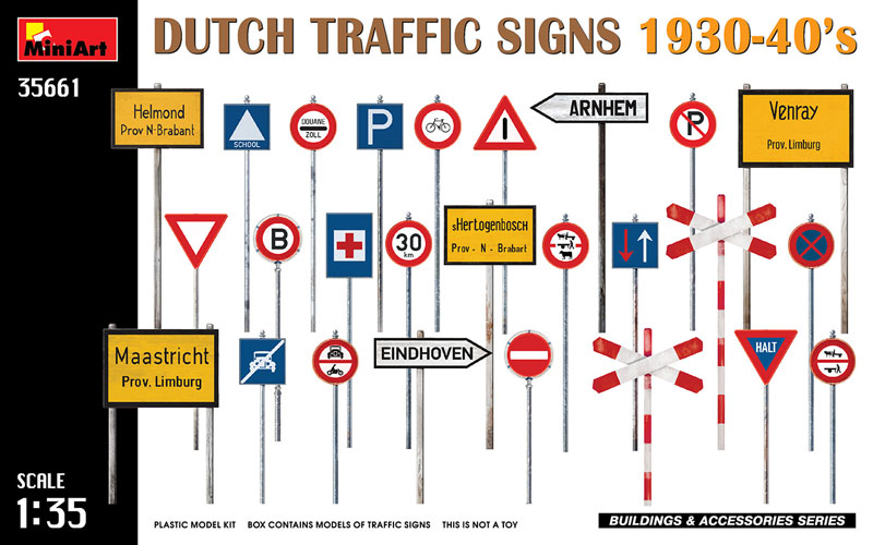 Miniart Dutch Traffic Signs 1930-40s