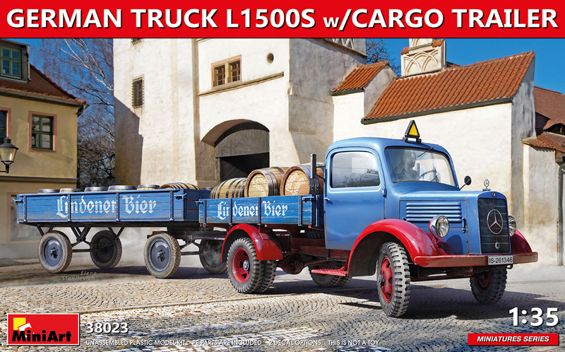 German Truck L1500S with Cargo Trailer