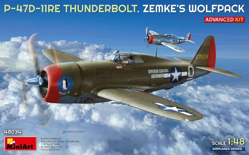 Miniart P-47D-11RE Thunderbolt Razorback Zemke's Wolfpack Advanced Kit