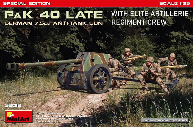 Miniart German 7.5cm Anti-Tank Gun Pak 40 Late with Crew