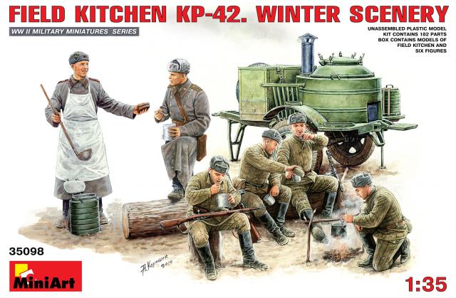 KP42 Field Kitchen w/6 Crew Winter Scene