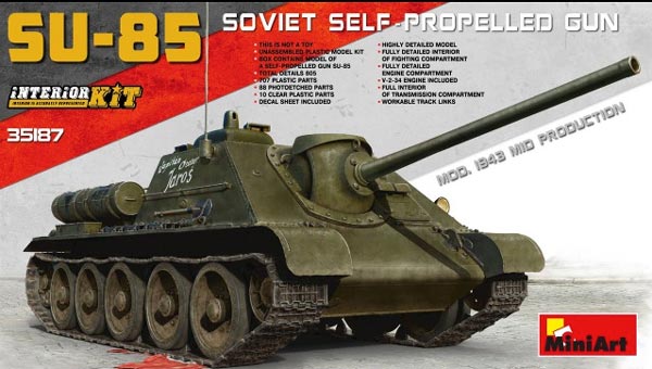 Soviet Su85 Self-Propelled Gun Tank w/Full Interior (New Tool)