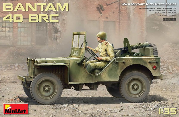 WWII Bantam 40BRC Military Car w/Gun & 5 Crew