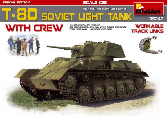 T80 Soviet Light Tank w/5 Crew