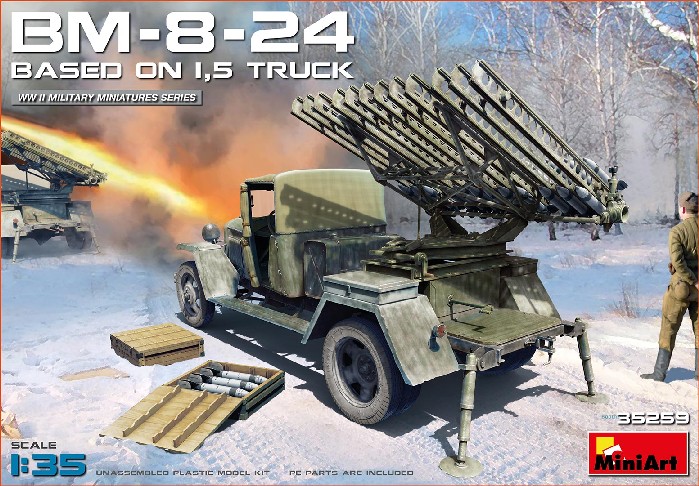 Soviet BM8-24 Rocket Launcher Based on 1.5-Ton Truck
