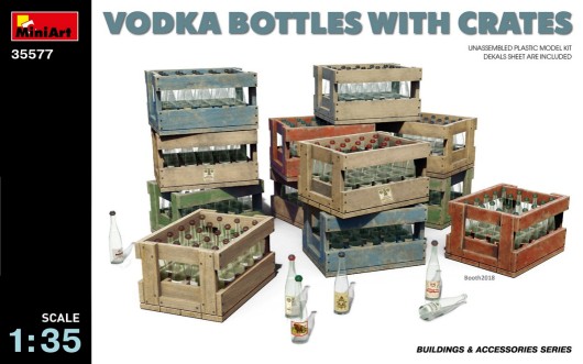 Vodka Bottles w/Crates