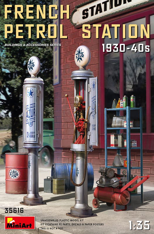 French Petrol Station 1930-40