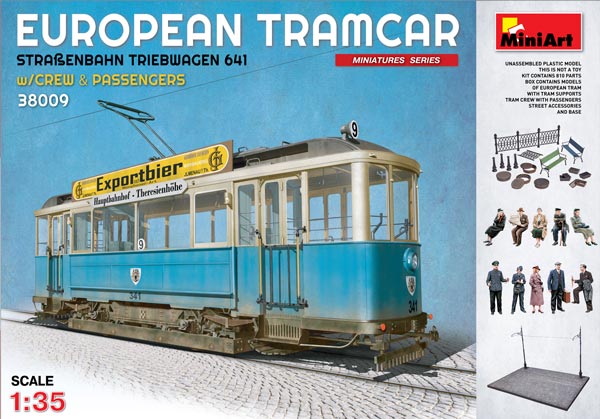 European Tramcar 641 w/Crew, Passengers, Street Access & Tran Line Base