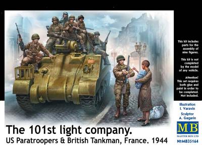 101th Sq US Paratroopers & British Tankmen France 1944