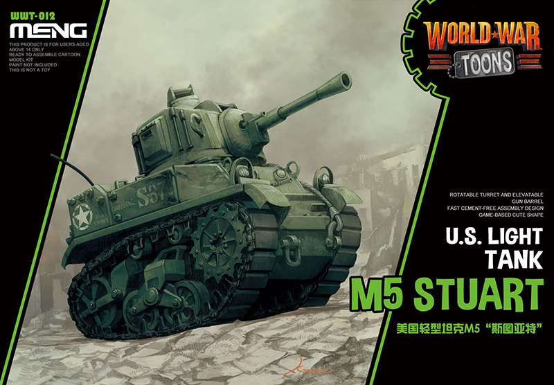 M5 Stuart US Light Tank - World War Toon - Meng Model Kids Caricature Series