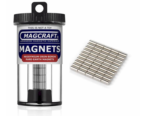 1/8in x 1/4 Rare Earth Rod Magnets (50)