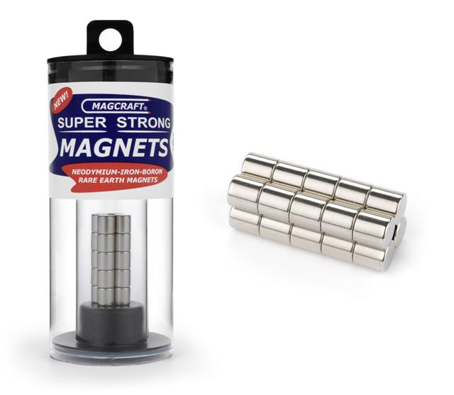 1/4in x 1/4in Rare Earth Rod Magnets (20)