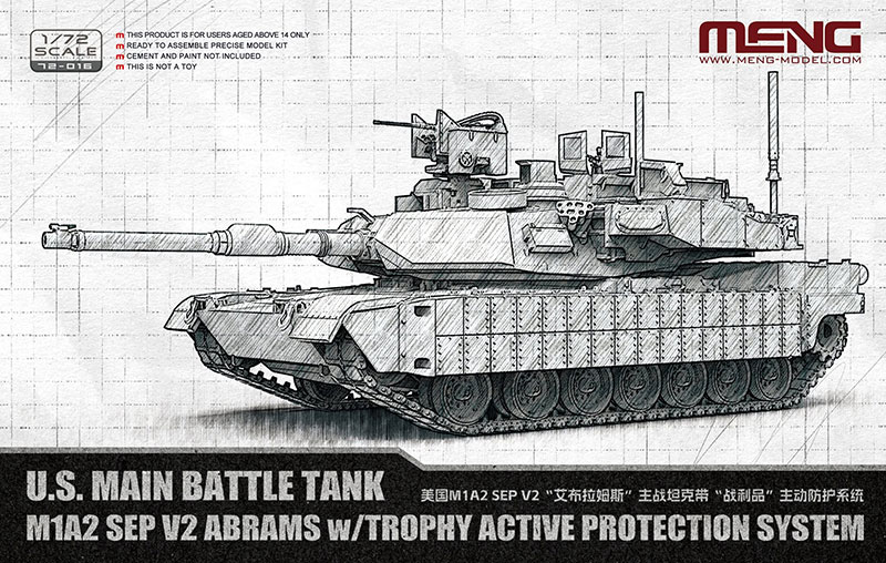 Meng Models M1A2 SEP V2 Abrams with Trophy Active Protection System