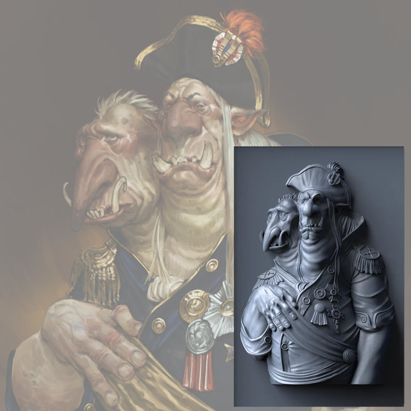 Monument Texture Trainer Frameable #3 - General Private Kronk & Thrug
