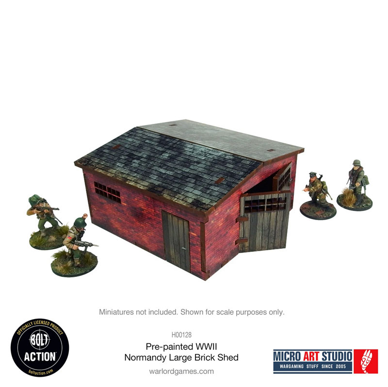 Micro Art Studio WW2 Normandy Large Brick Shed