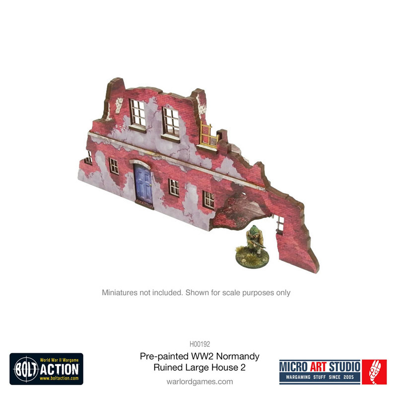 Micro Art Studio WWII Normandy Ruined Large House 2