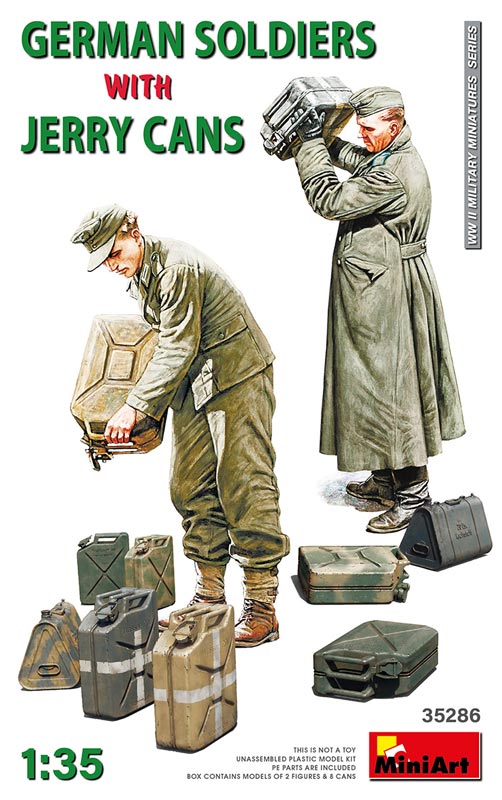 German Soldiers with Jerry Cans Figure Set