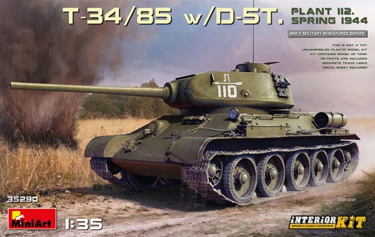 T-34/85 with D-5T Plant 112 Spring 1944 [Interior kit]