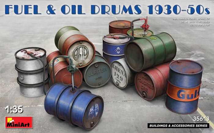 Fuel and Oil Drums 1930-50s