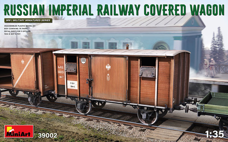 WWI Russian Imperial Railway Covered Wagon