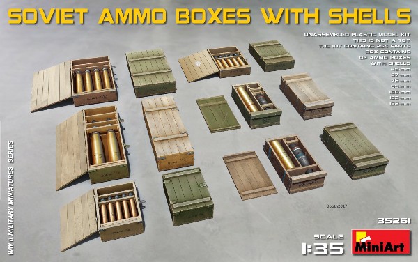 Soviet Ammo Boxes w/Shells