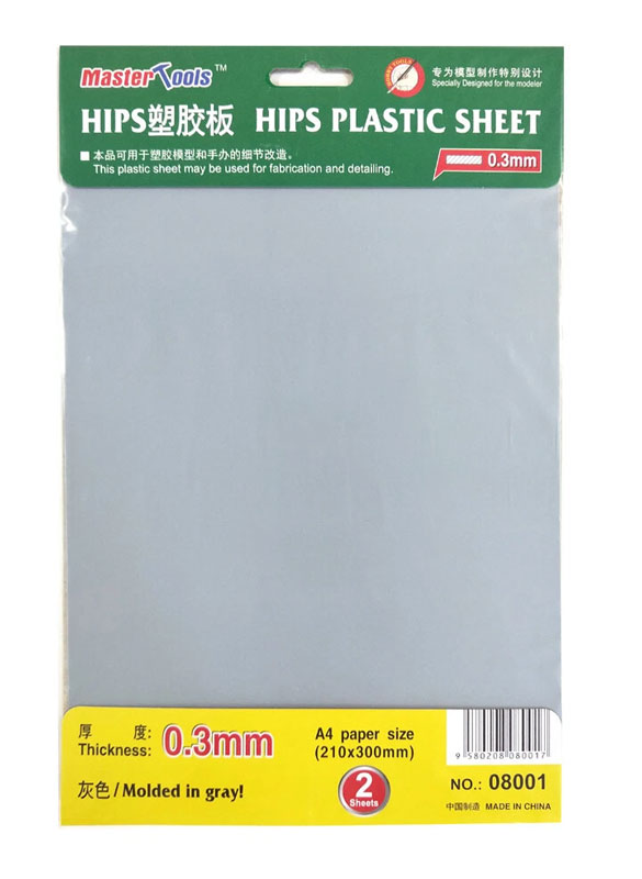 Master Tools HIPS Plastic Sheet 0.3mm