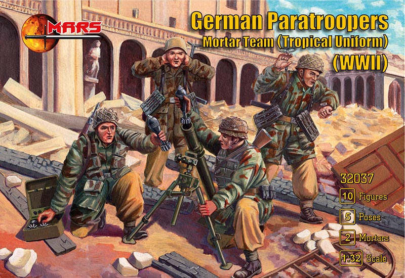WWII German Paratrooper Mortar Team (Tropical Uniform)