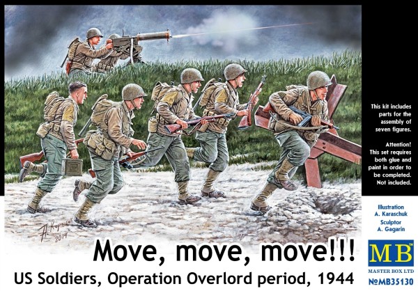 Move, Move, Move! WWII US Soldiers Operation Overlord Period 1944 (7)