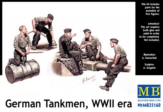 WWII German Tankmen - 5 Figure Set