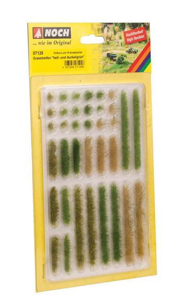 Grass Strips -- Light and Dark Green, 36 Pieces