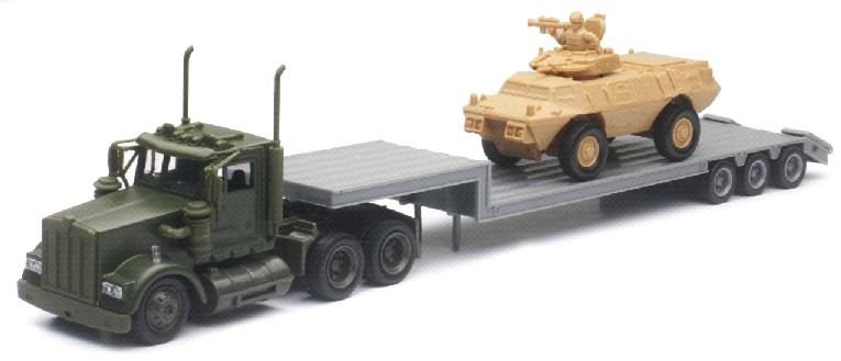 Kenworth Military Lowboy w/Armored Vehicle