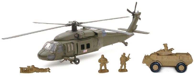 Sikorsky UH60 Black Hawk Helicopter Playset