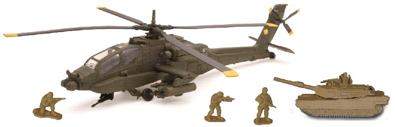 Apache AH64 Helicopter Playset