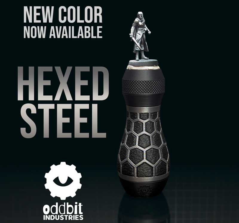 OddBit Miniature Painting Handle - Hexed Steel 2026