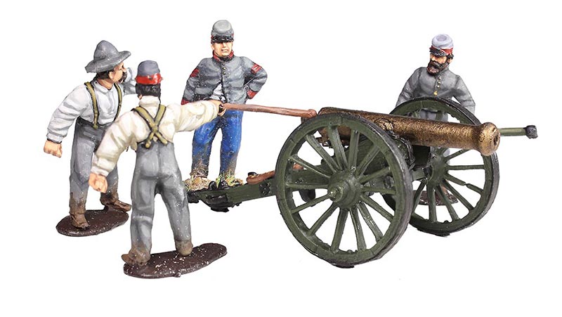 Confederate Battery in Action - Firing 12 Pd. Napoleon