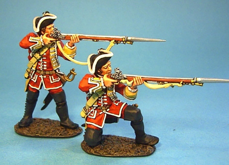 BATTLE ON THE PLAINS OF ABRAHAM 1759 - BRITISH LINE INFANTRY FIRING #QB-20 - 1 AVAILABLE OOP
