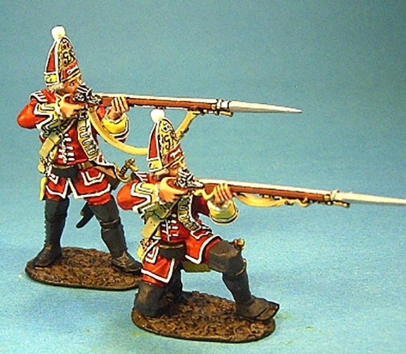 BATTLE ON THE PLAINS OF ABRAHAM 1759 - BRITISH GRENADIERS FIRING #QB-25 - 1 AVAILABLE OOP