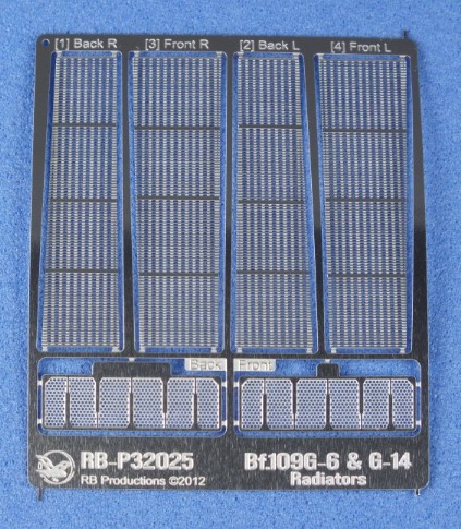 Bf109G6/G14 Radiators (Photo-Etch)