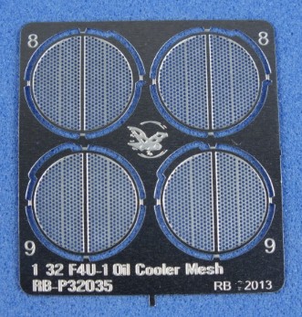 F4U1 Corsair Oil Coolers (Photo-Etch)