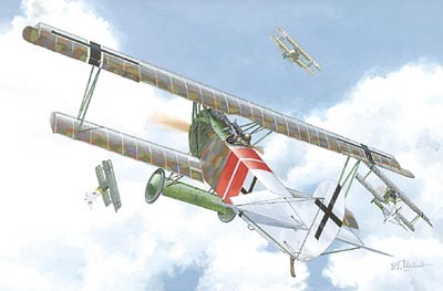 Fokker D VIIF Alb (Late) WWI German Biplane Fighter