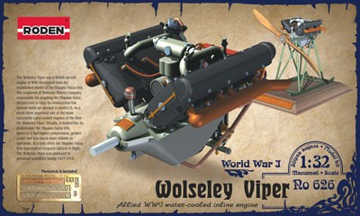 Wolseley W4A Viper WWI V-Figurative Water-Cooled Aircraft Engine