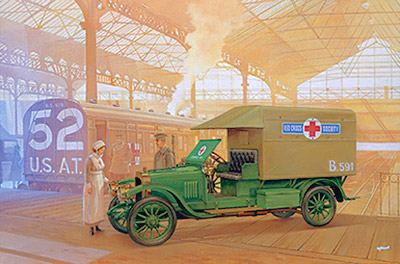 Vauxhall D-Type Red Cross Ambulance